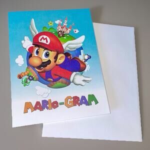 Vintage Rare Employee Promo Mario Gram Thank You Card 2000 Y2k